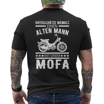 Motorroller Mofa Moped Motorradliebhaber Roller T-Shirt mit Rückendruck - Geschenkecke