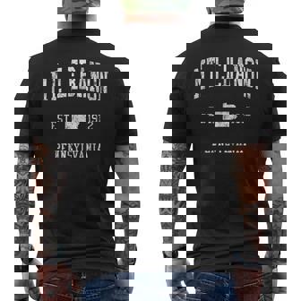 Mt Lebanon PA J01 Vintage Athletic Sports Tank Top Men's Back Print T-Shirt | Mazezy