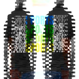 Multi-Sport Enthusiast Basketball Baseball Soccer Football Men's T-shirt Back Print - Thegiftio