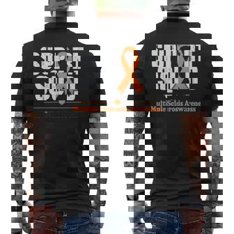 Multiple Sclerosis Awareness Ms Awareness Support Crew Squad Men's T-shirt Back Print - Monsterry