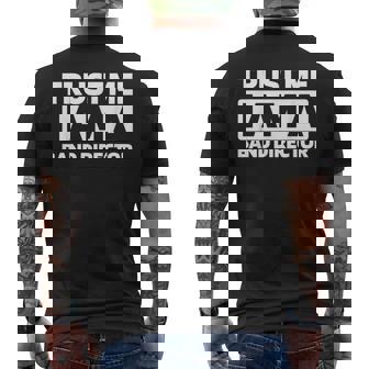 Music Ensemble Instrumental Conductor Band Director Men's Back Print T-Shirt | Mazezy