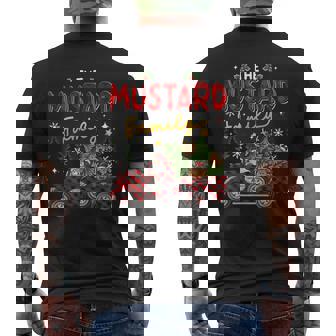 The Mustard Family Christmas Matching Pajamas Group Men's Back Print T-Shirt | Mazezy
