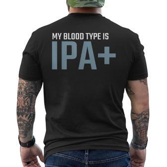 My Blood Type Is Ipa クラフトビール Ipa ペールエール メンズTシャツ バックプリント - Kawaiitshirt