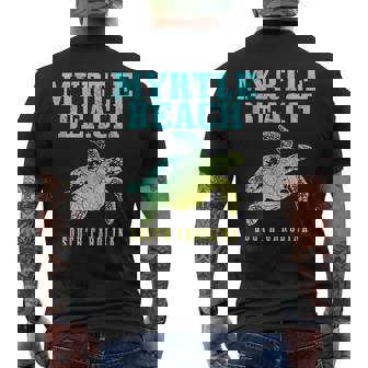 Myrtle Beach South Carolina Sea Turtle Surfer Scuba Diving Tank Top Men's Back Print T-Shirt | Mazezy