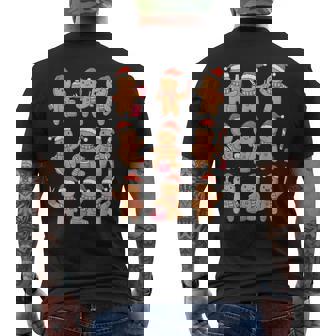 Nail Tech Christmas Technician Nail Artist Manicure Set Men's Back Print T-Shirt | Mazezy