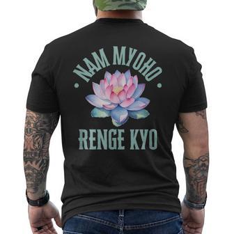 Nam Myoho Renge Kyo Daimoku Fleur De Lotus T-shirt imprimé au dos - Cadeauxyz