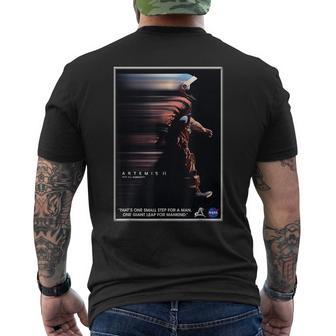 Nasa Artemis Ii Mission Astronaut Men's T-shirt Back Print - Monsterry