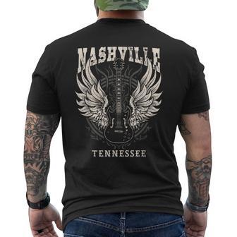 Nashville Tennessee Alas De Guitarraintage Camiseta Hombre Estampado Espalda - Regaloses