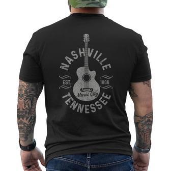 Nashville Tennessee Guitareintage T-shirt imprimé au dos - Cadeauxyz