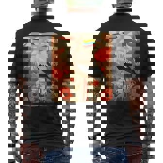 National Lithuanian Stork Costume For Animals And Lithuania Men's Back Print T-Shirt | Mazezy