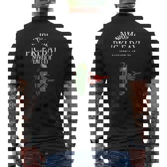 National Pickle Day Food Lover Cucumber November Men's Back Print T-Shirt | Mazezy