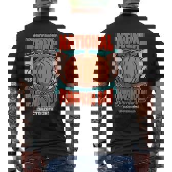 National Pumpkin Day October 26th Men's Back Print T-Shirt | Mazezy