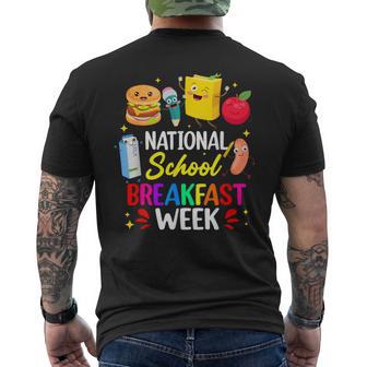 National School Breakfast Week 2026 Breakfast Lovers Men's T-shirt Back Print - Thegiftio UK
