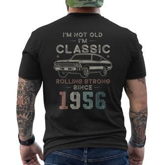 Nato Nel 1956 70° Compleanno Auto D'epoca T-shirt da uomo con stampa posteriore - Novitaregali