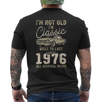 Nato Nel 1976 50° Compleanno Auto D'epoca T-shirt da uomo con stampa posteriore - Novitaregali