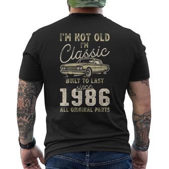 Nato Nel 1986 40° Compleanno Auto D'epoca T-shirt da uomo con stampa posteriore - Novitaregali