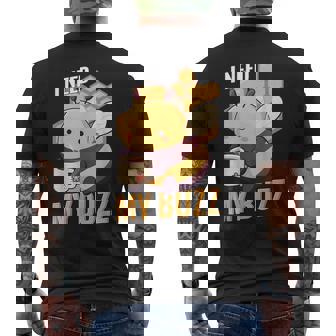 I Need My Buzz Coffee Lovers Puns Beekeeping Beekeepers Men's Back Print T-Shirt | Mazezy