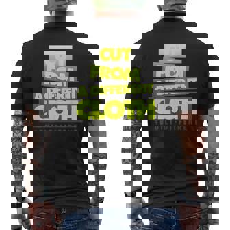 Neon Yellow Black Cool Grey Graphic Match Men's T-shirt Back Print - Monsterry