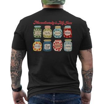 Neurodiversity Is My Jam Autism Inclusion Special Education Men's T-shirt Back Print - Seseable