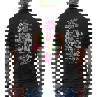 Neurospicy レトロフラワー メンズTシャツ バックプリント - Kawaiitshirt