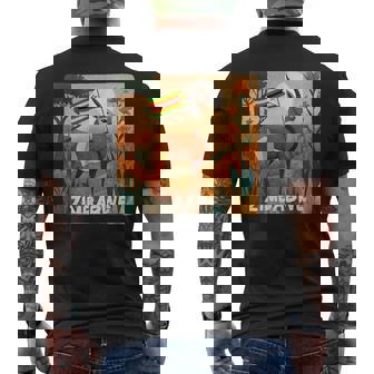 Nice Gazelle Animal Costume Zimbabwe Colors Lovers Men's Back Print T-Shirt | Mazezy