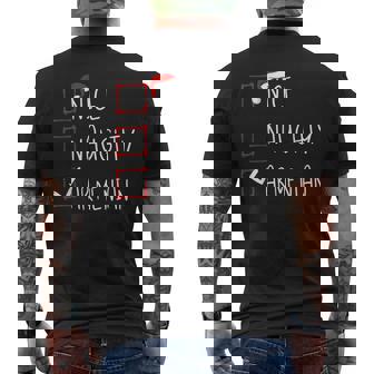 Nice Naughty Armenian Christmas Armenia Roots Heritage Men's Back Print T-Shirt | Mazezy