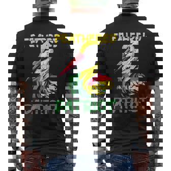 Nice Patriotic Lithuanian Stork Look Men's Back Print T-Shirt | Mazezy