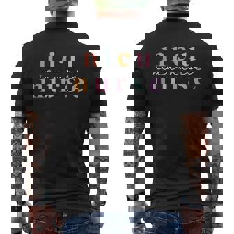 NICU Nurse Neonatal ICU Infant Care Specialist Newborn Men's Back Print T-Shirt | Mazezy