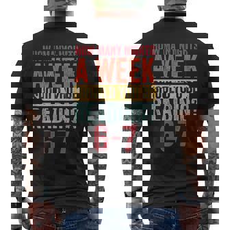 How Many Nights A Week Should You Be Reading 67 Men's T-shirt Back Print | Seseable CA