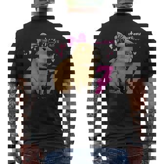 Niños 7 Años De Edad Capibara Cumpleaños Para Niñas 7Th Capybara Manga Larga Camiseta Hombre Estampado Espalda - Regaloses
