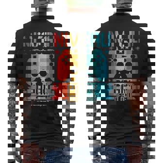 Niveau Papy Déboqué Geek Annonce Grossesse Cadeau T-shirt imprimé au dos - Cadeauxyz