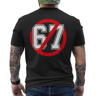 No 67 Meme Anti 6 7 Six Seven Slang Men's T-shirt Back Print - Thegiftio UK