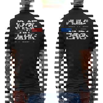 No More Beardos Military Soldier War Beard Statement Men's Back Print T-Shirt | Mazezy