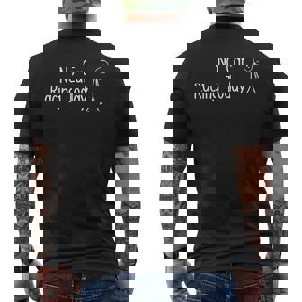 No Car Racing Today Sad Drag Racing Car Guy Figure Men's Back Print T-Shirt | Mazezy