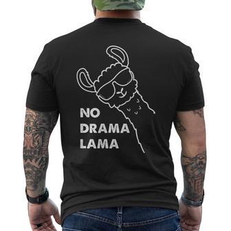 No Drama Lama Alpaka-Liebhaber Lustiger Und Niedlicher Lama-Geburtstag T-Shirt mit Rückendruck - Geschenkecke