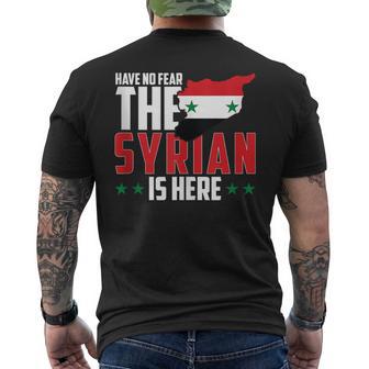 Have No Fear The Syrian Is Here Tank Top Men's Back Print T-Shirt | Mazezy