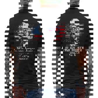 No Kings In America Since 1776 Distressed Usa Flag Vintage Men's T-shirt Back Print | Seseable UK