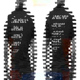 No Man Is Free Aeschylus Philosophy Quote Men's Back Print T-Shirt | Mazezy