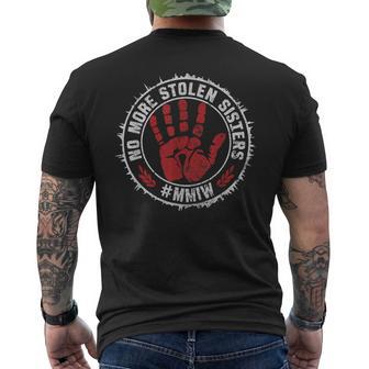 No More Stolen Sisters With Red Hand Stop Mmiw Men's T-shirt Back Print - Thegiftio UK