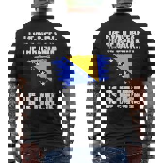 No Tengas Miedo De Que El Bosnio Esté Aquí Bandera De Bosnia Camiseta Hombre Estampado Espalda - Regaloses