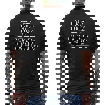 No War【戦争は いらない】反戦 メンズTシャツ バックプリント - Kawaiitshirt