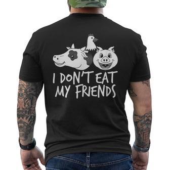 Non Mangio I Miei Amici Dichiarazione Diegan T-shirt da uomo con stampa posteriore - Novitaregali