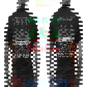 Nordic Skating Xmas Pajama Shirt Nordic Skating Christmas Tank Top Men's Back Print T-Shirt | Mazezy