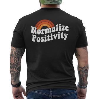 Normalize Positivity Men's T-shirt Back Print - Thegiftio