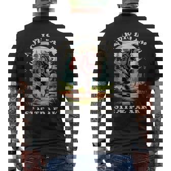 Norris Dam State Park Tennessee Hiking Trail Adventure Bear Men's Back Print T-Shirt | Mazezy