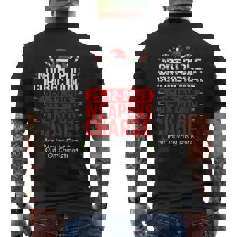 North Pole Correctional Weapons Charge For Having His Guns Men's Back Print T-Shirt | Mazezy