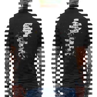 My Nose Itches Astronaut Science Space Men's Back Print T-Shirt | Mazezy