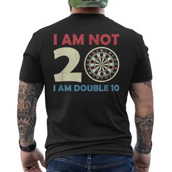 I Am Not 20 Double 10 I 20th Birthday Tops Dart Men's Back Print T-Shirt | Mazezy
