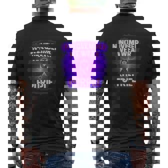 In November We Wear Purple Epilepsy Awareness Month Ribbon Men's Back Print T-Shirt | Mazezy