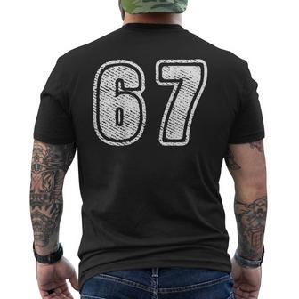 Number 67 On Back Big Bold 67 Team Group Player Matching Men's T-shirt Back Print - Thegiftio